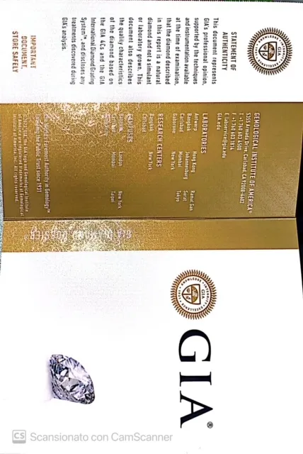 Anello solitario oro bianco 750% diamante  GIA  America  Art. ANCOL