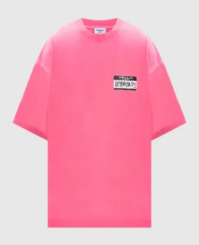 Vetements T-shirt rosa con logo UA65TR110P